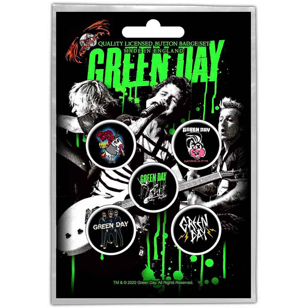 Green Day Button Badge Packs