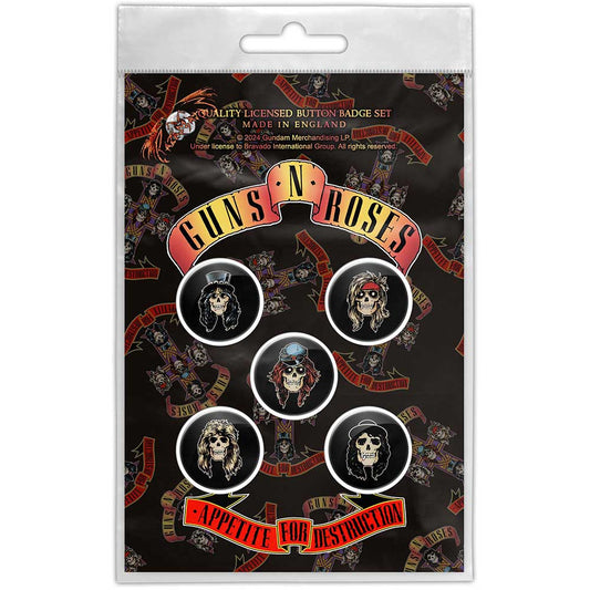 Guns N' Roses Button Badge Packs