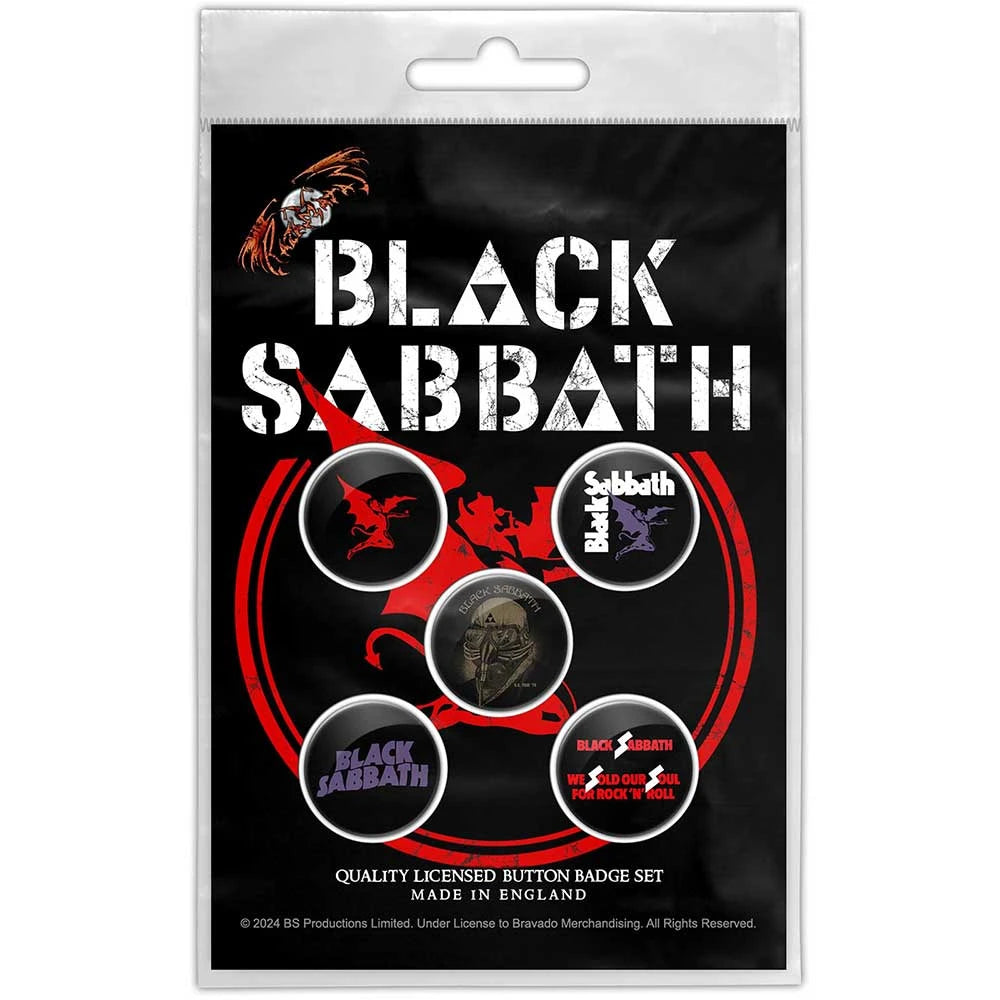Black Sabbath Button Badge Packs