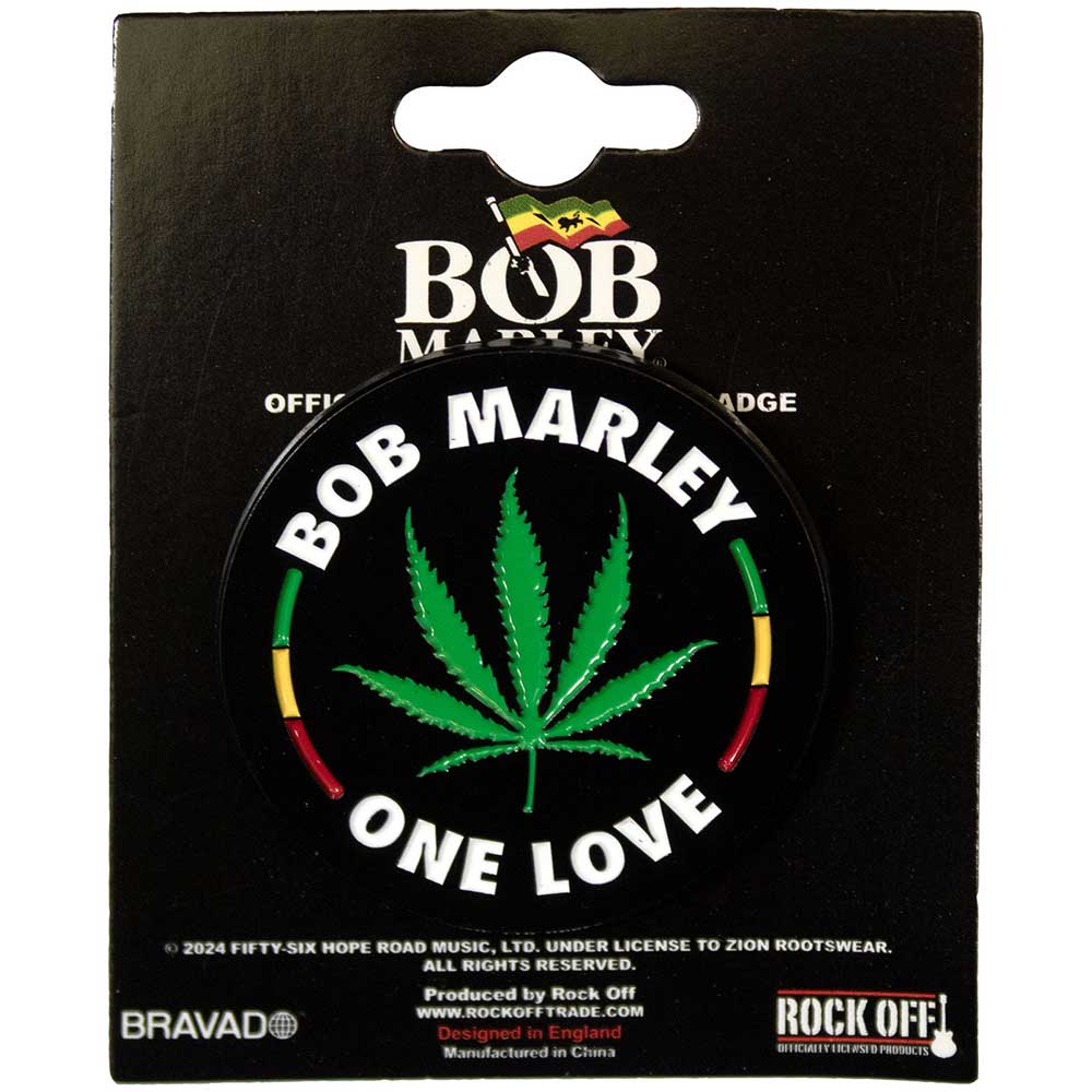 Bob Marley Pin Badge: Leaf