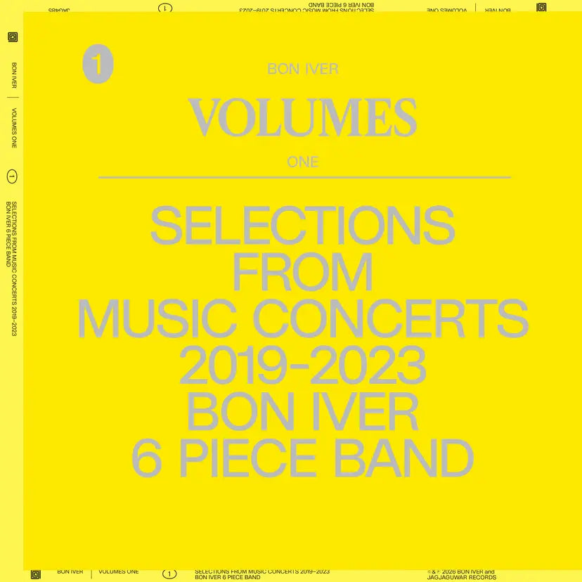 Volumes: One Selections From Music Concerts 2019-2023 Bon Iver 6 Piece Band