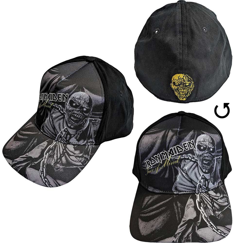 Iron Maiden Unisex Hats: Piece Of Mind Greyscale