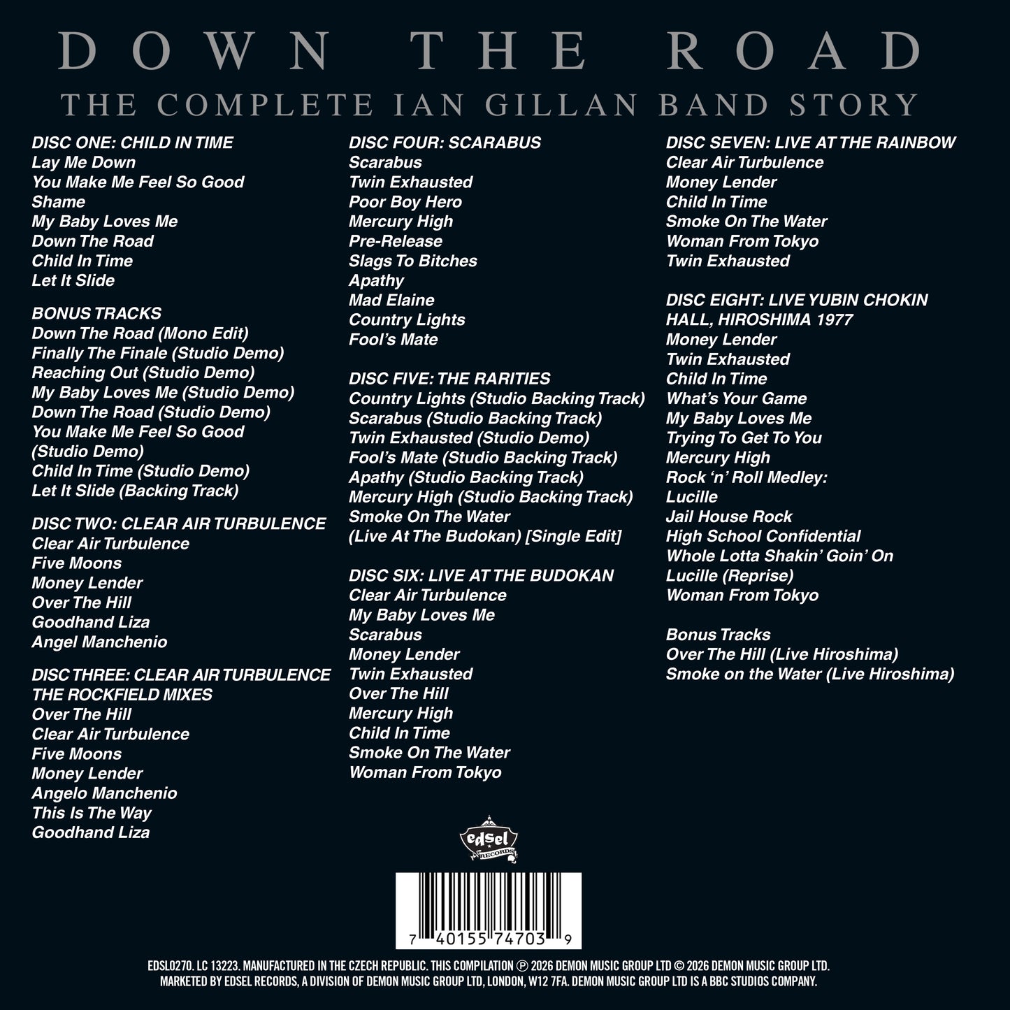 ‘Down the Road’ the Complete Ian Gillan Band Story